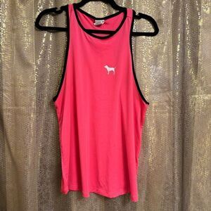 PINK‎ Victorias Secret Athletic Neon Lightweight Logo Tank Top Medium